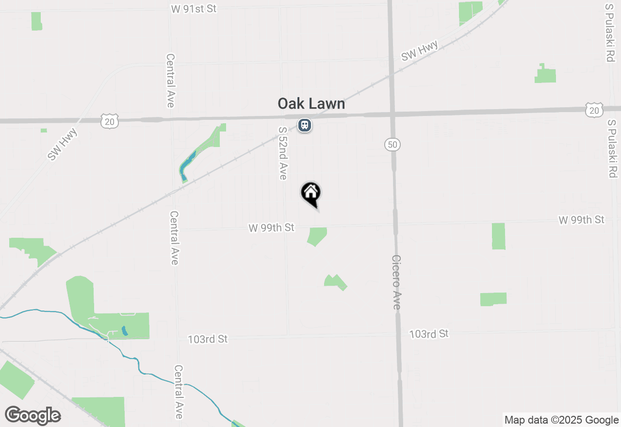 Map of 9820 S 51st Avenue, Oak Lawn, IL 60453