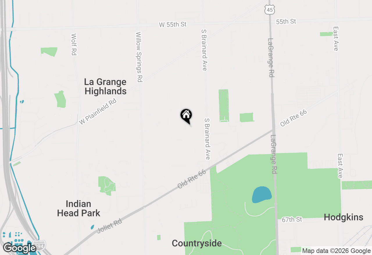 Map of 1009 61st Street, La Grange Highlands, IL 60525