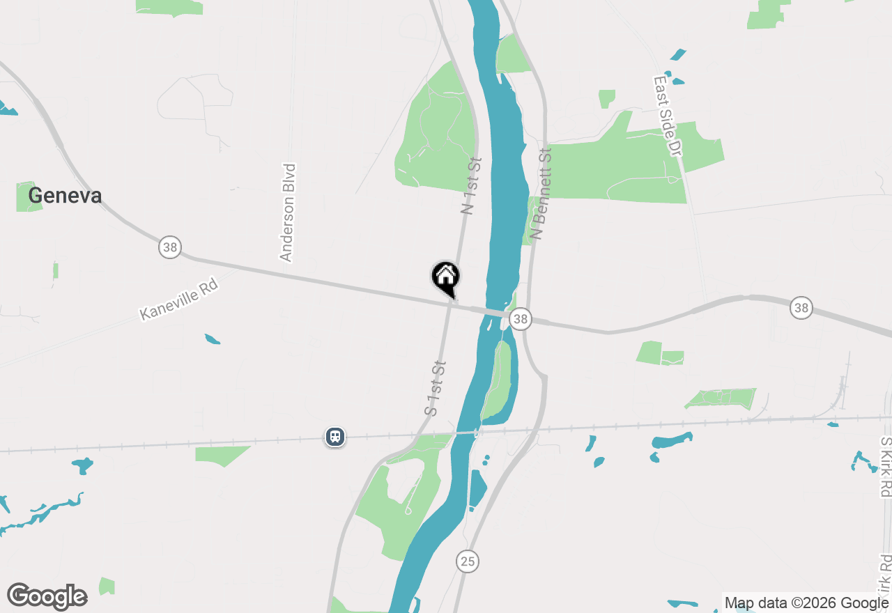 Map of 638 Riverbank Drive, Geneva, IL 60134