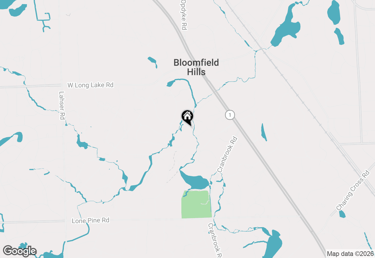 Map of 291 Barden Road, Bloomfield Hills, MI 48304