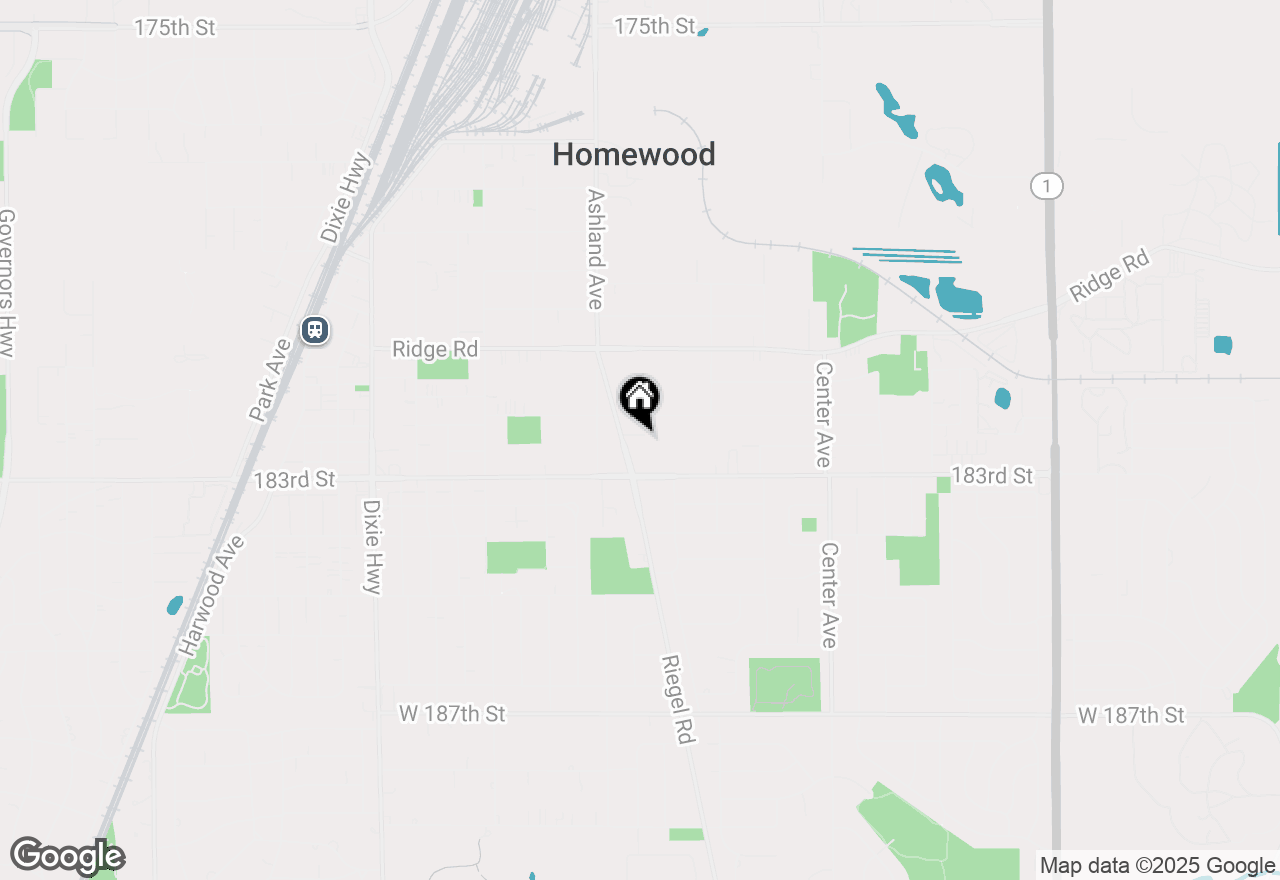 Map of 18229 Riegel Road, Homewood, IL 60430