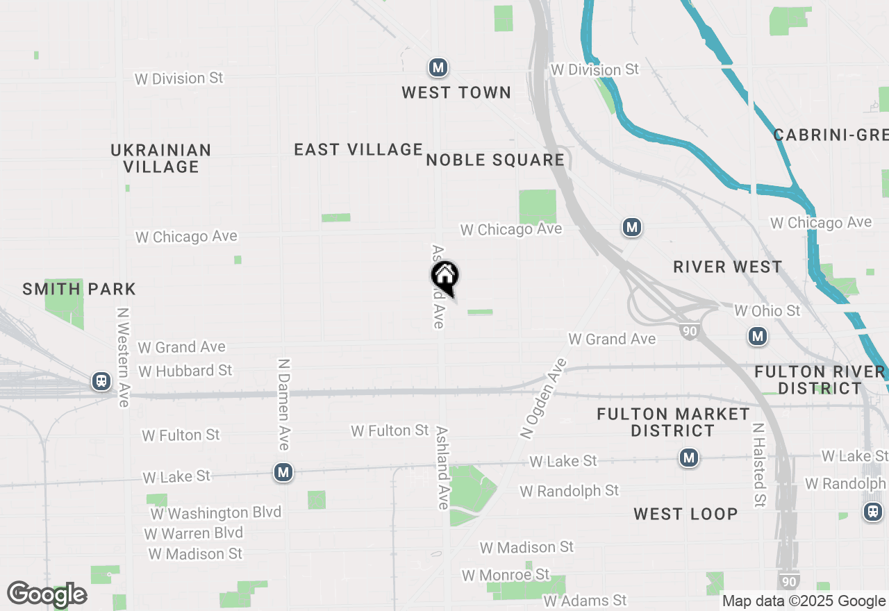 Map of 1532 W Ohio Street #1, Chicago, IL 60642