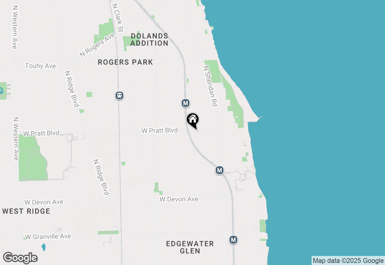 Map of 1333 W Pratt Boulevard #1, Chicago, IL 60626