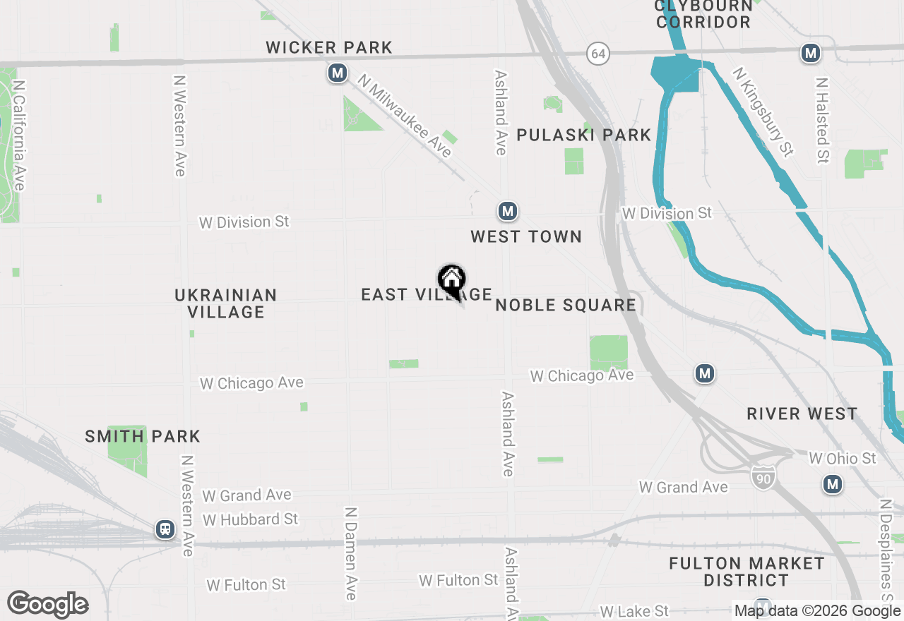 Map of 919 N Hermitage Avenue #3, Chicago, IL 60622