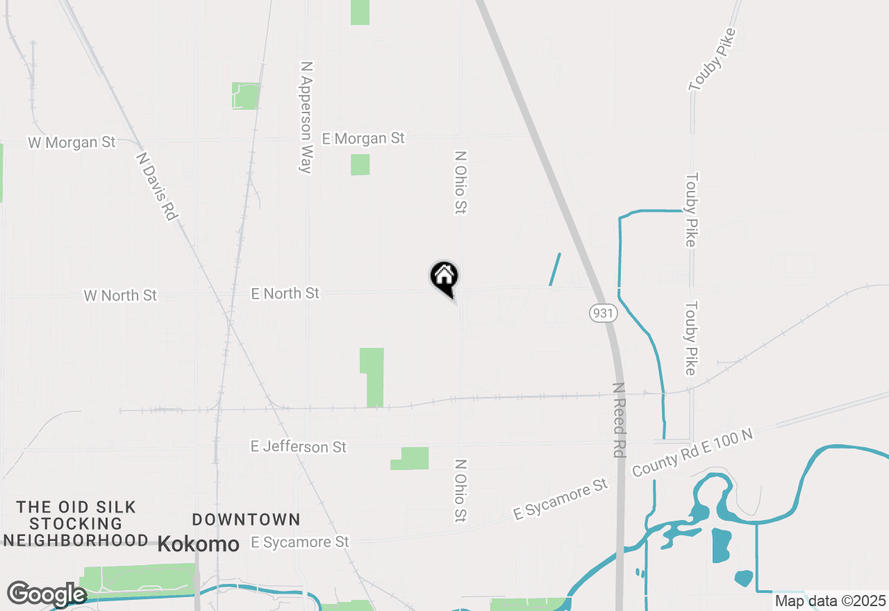 Map of 1032 E Dixon Street, Kokomo, IN 46901