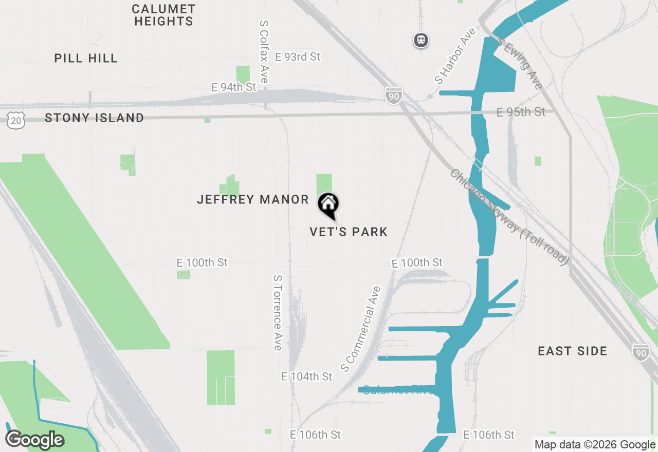 Map of 9848 S Muskegon Avenue, Chicago, IL 60617