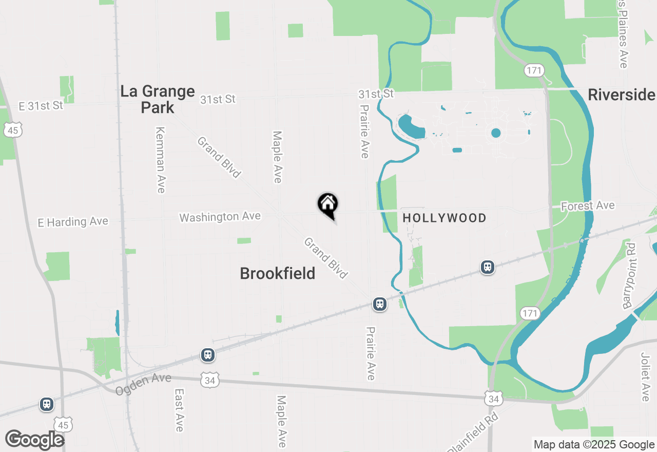 Map of 3521 Oak Avenue, Brookfield, IL 60513