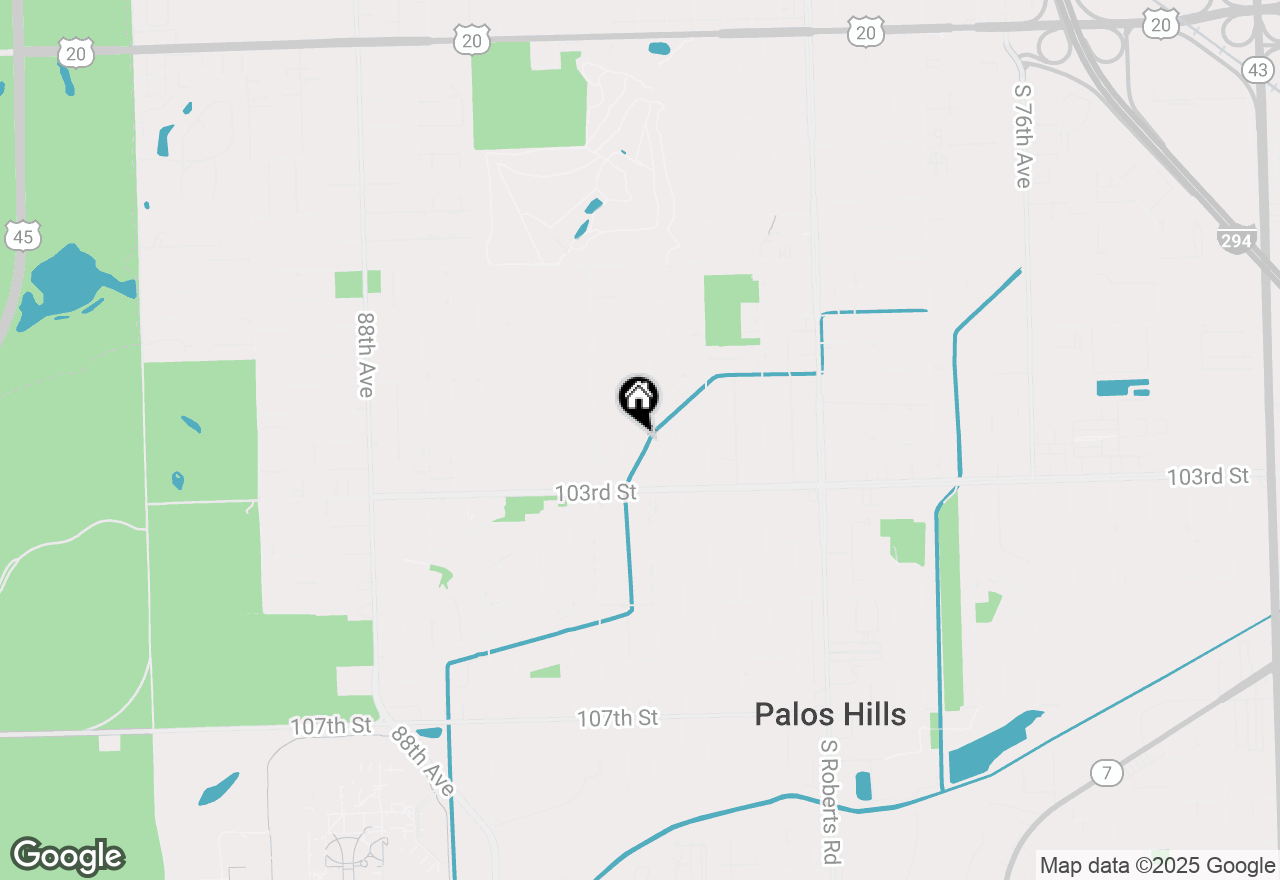 Map of 10221 S Eleanor Avenue, Palos Hills, IL 60465