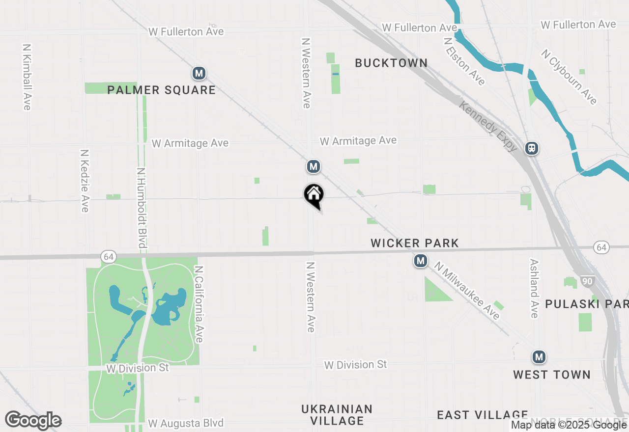 Map of 1719 N Western Avenue #4, Chicago, IL 60647