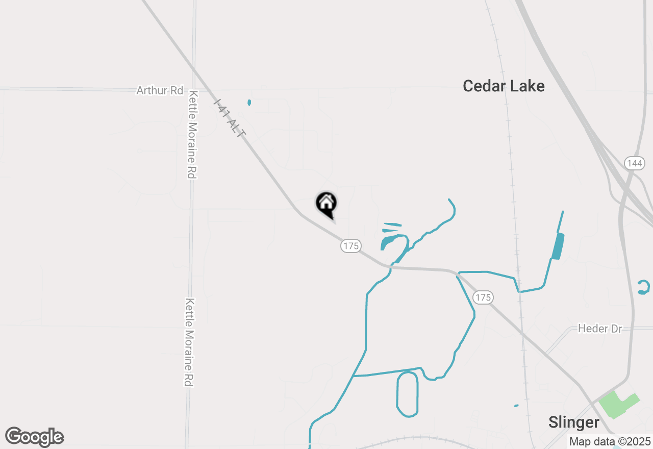 Map of 5437 Meadow View Ct, Slinger, WI 53086