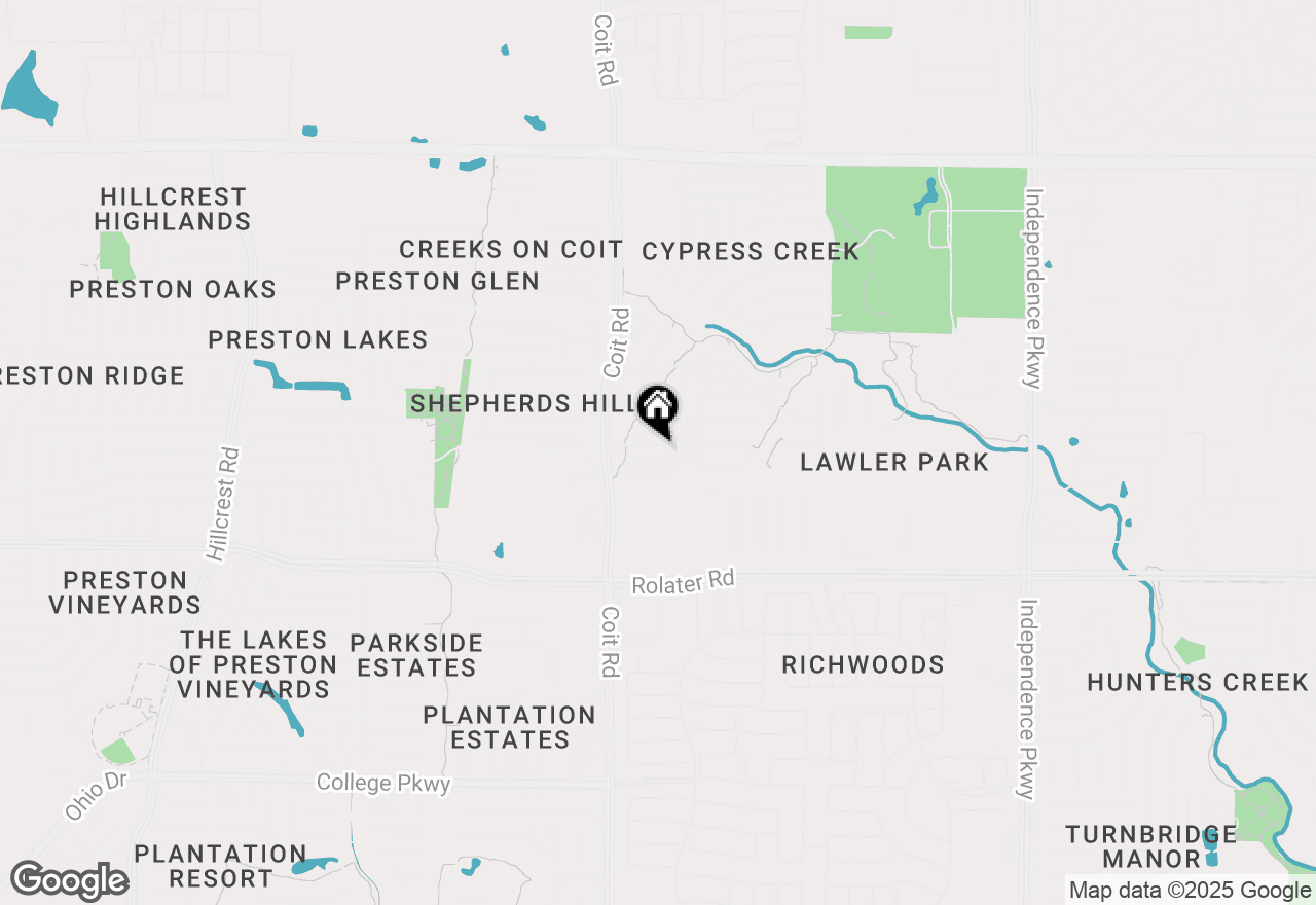 Map of 12931 Shepherds Hill Lane, Frisco, TX 75035