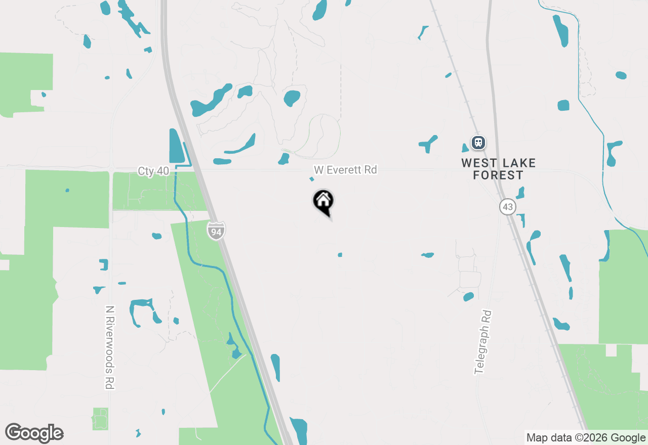 Map of 1165 Ranch Road, Lake Forest, IL 60045