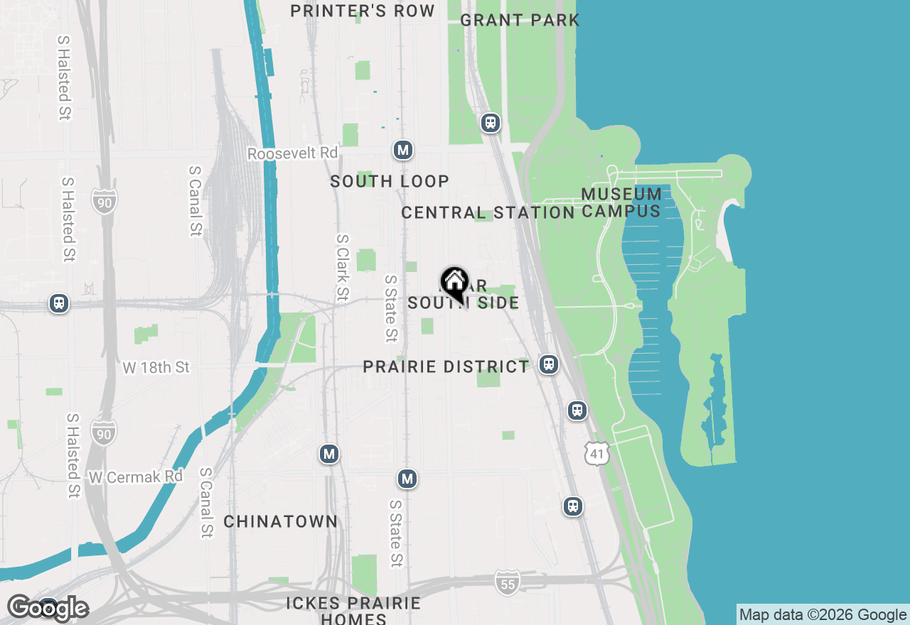 Map of 1601 S Michigan Avenue #502, Chicago, IL 60616