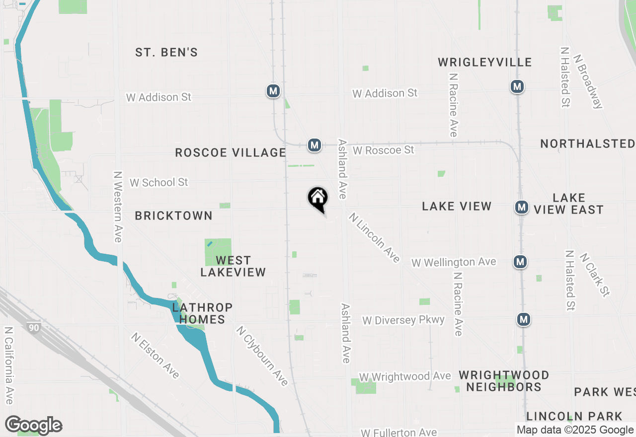 Map of 3139 N Paulina Street #COACH, Chicago, IL 60657