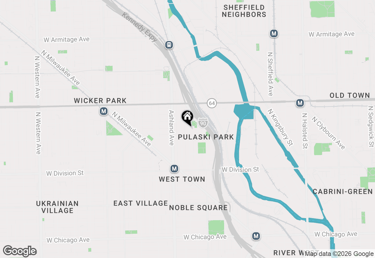 Map of 1426 N Greenview Avenue #1, Chicago, IL 60642