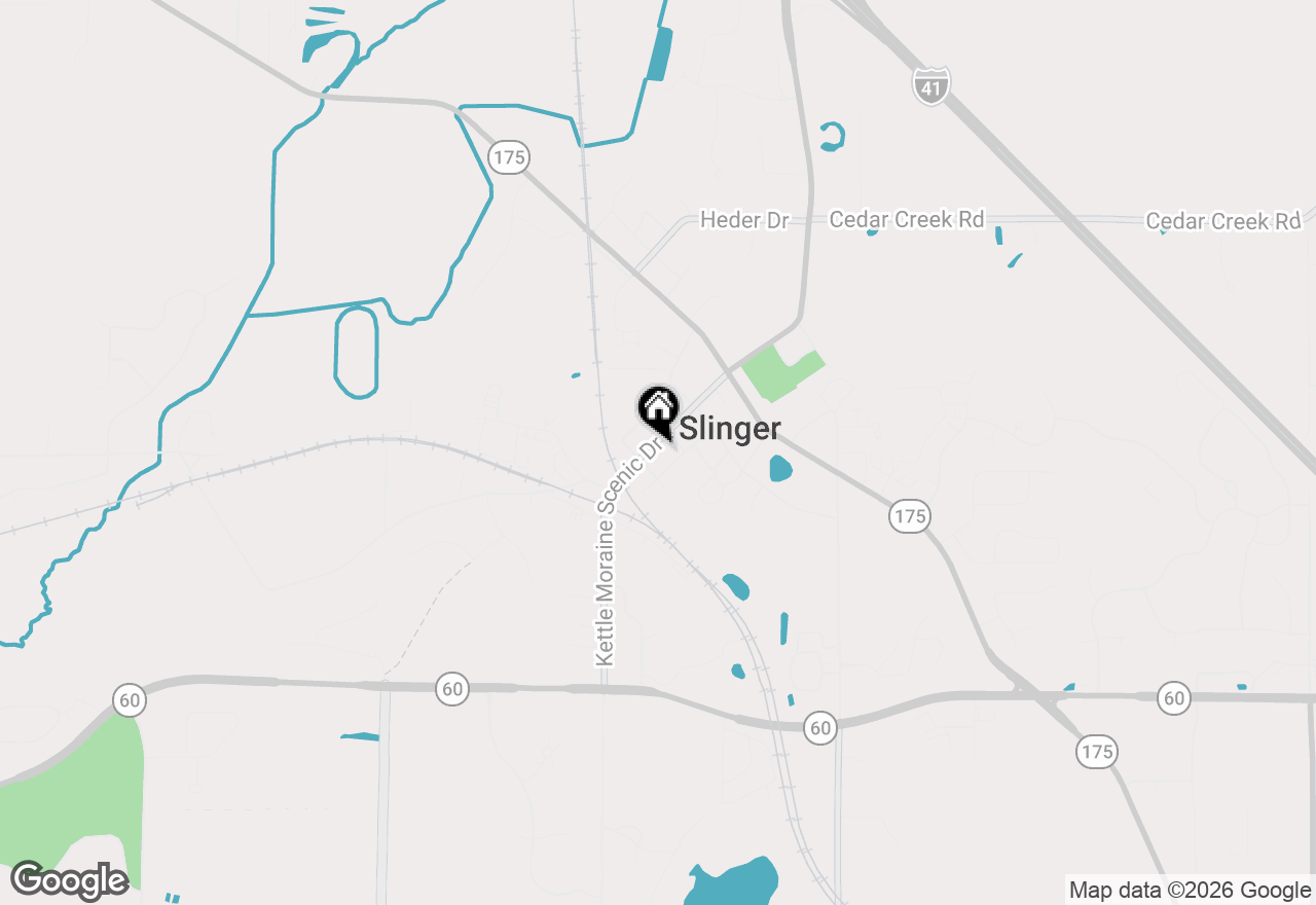 Map of 308 S Kettle Moraine Dr, Slinger, WI 53086