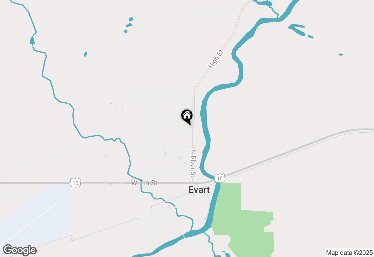 Map of 546 N Main Street, Evart, MI 49631