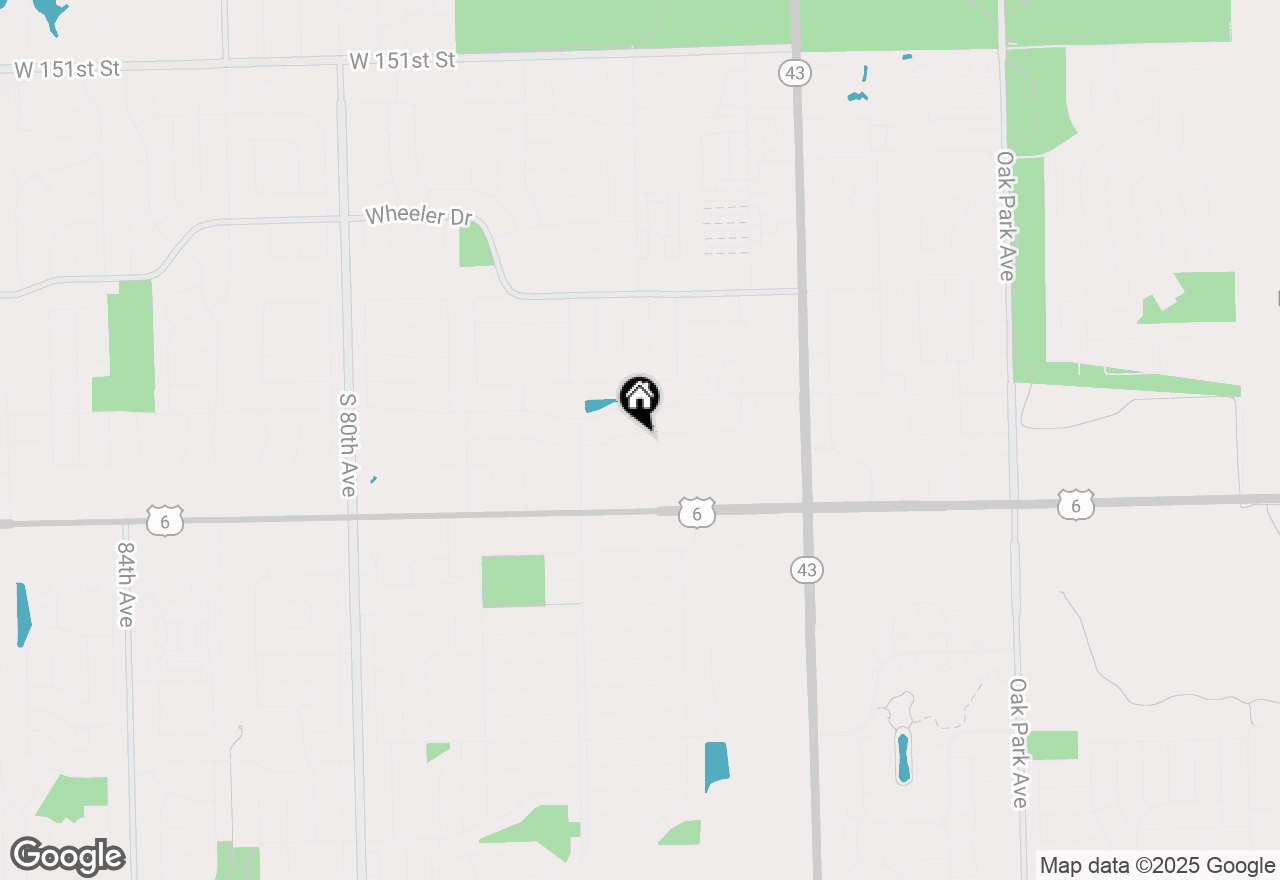 Map of 7435 Tiffany Drive #1A, Orland Park, IL 60462