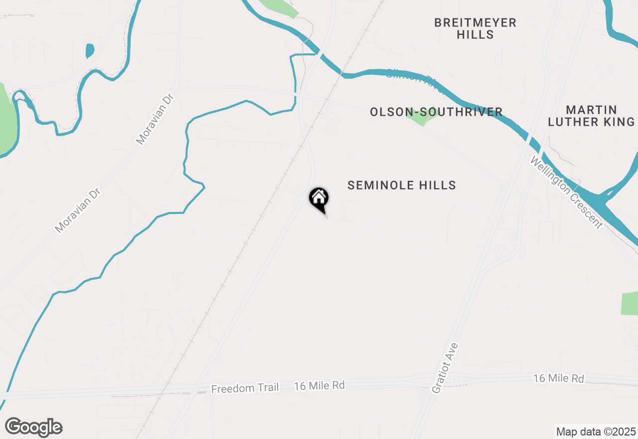 Map of 21420 Hampton, Clinton Twp, MI 48036