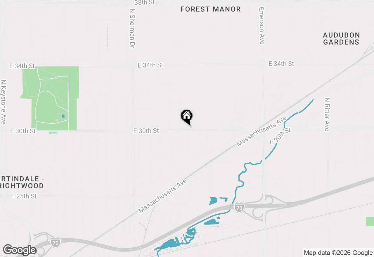 Map of 4320 E 30th Street, Indianapolis, IN 46218
