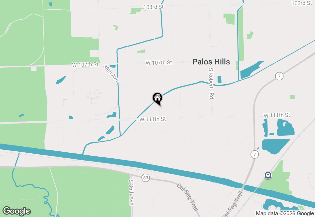 Map of 11021 S Theresa Circle #2D, Palos Hills, IL 60465