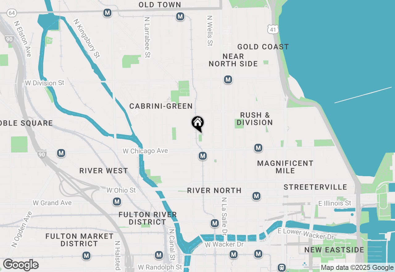 Map of 313 W Chestnut Street, Chicago, IL 60610