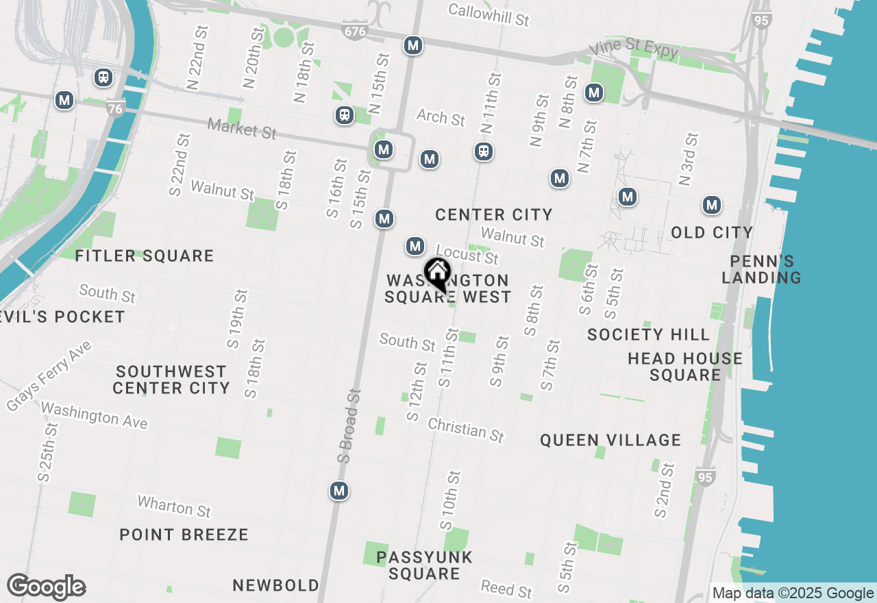 Map of 1137 Pine Street #303, Philadelphia, PA 19107
