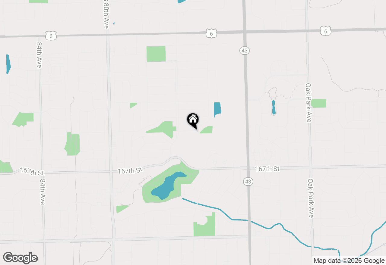 Map of 7505 165th Street, Tinley Park, IL 60477