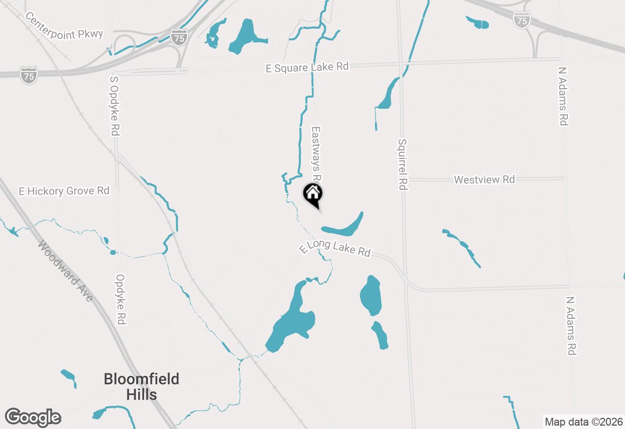 Map of 2343 Eastways Road, Bloomfield Hills, MI 48304
