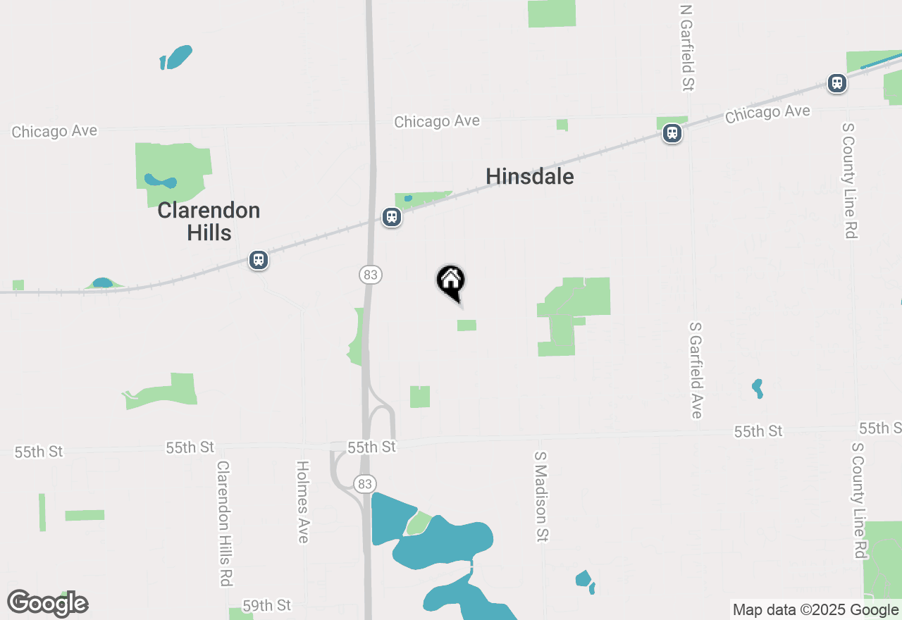 Map of 640 S Adams Street, Hinsdale, IL 60521