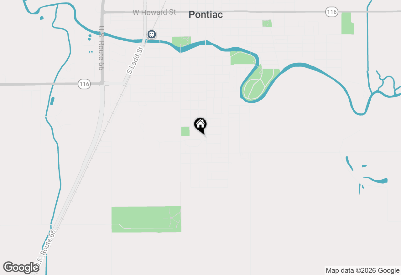 Map of 3 Manor Drive, Pontiac, IL 61764