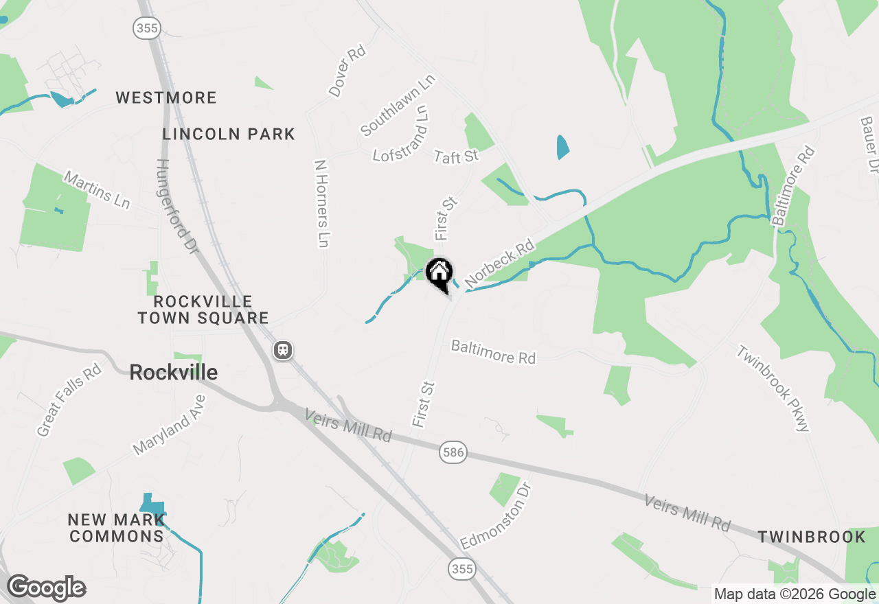 Map of 712 1st Street, Rockville, MD 20851