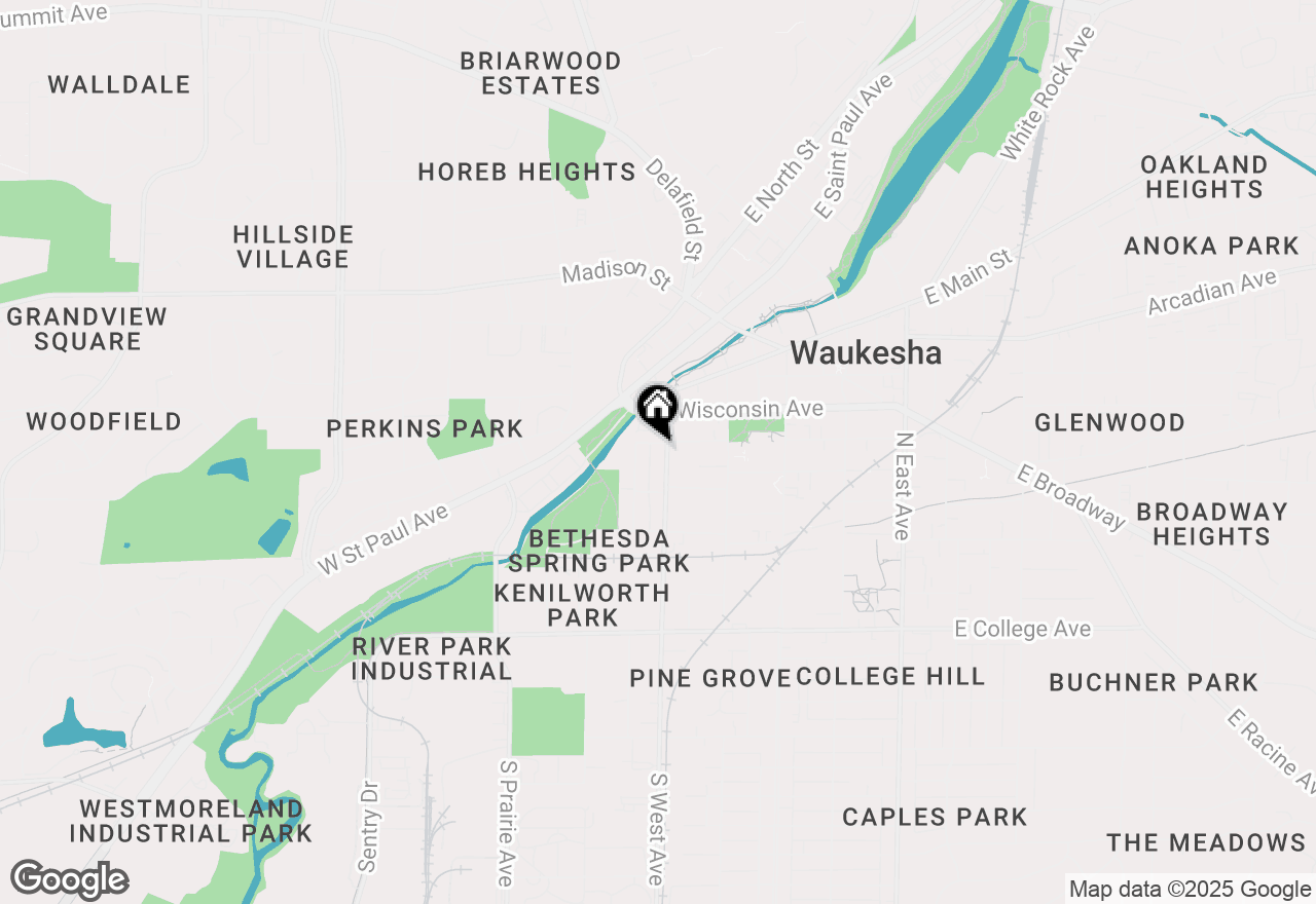 Map of 512 N West Ave, Waukesha, WI 53186