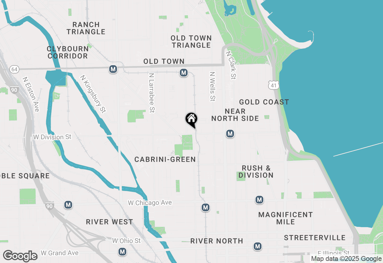 Map of 343 W Old Town Court #205, Chicago, IL 60610