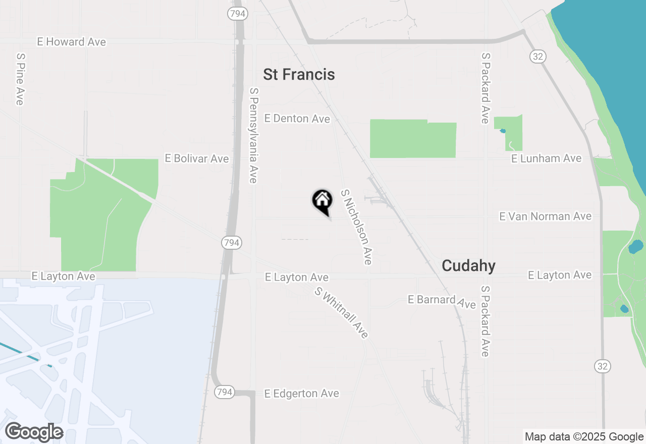 Map of 2833 E Van Norman Ave, St. Francis, WI 53235