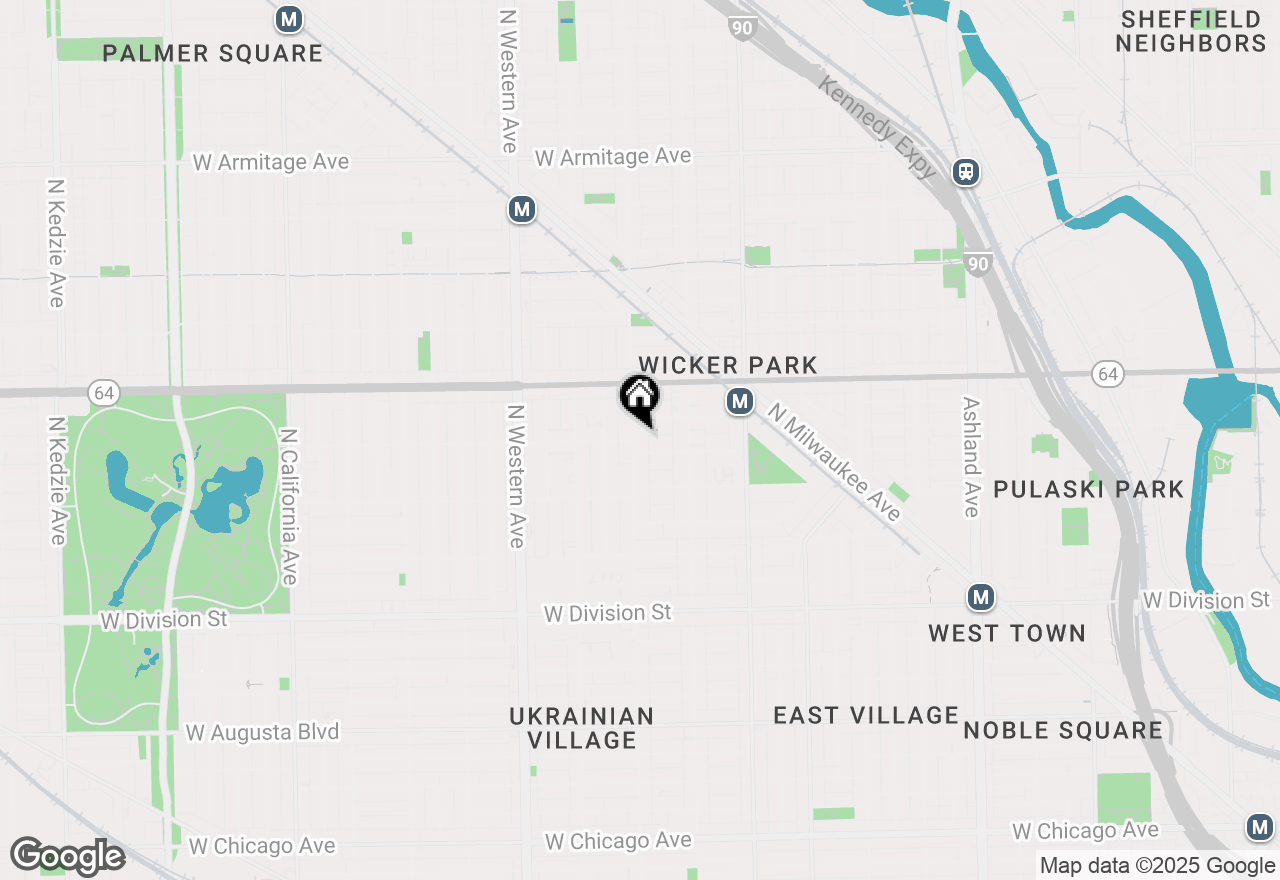 Map of 1463 N Leavitt Street #3, Chicago, IL 60622