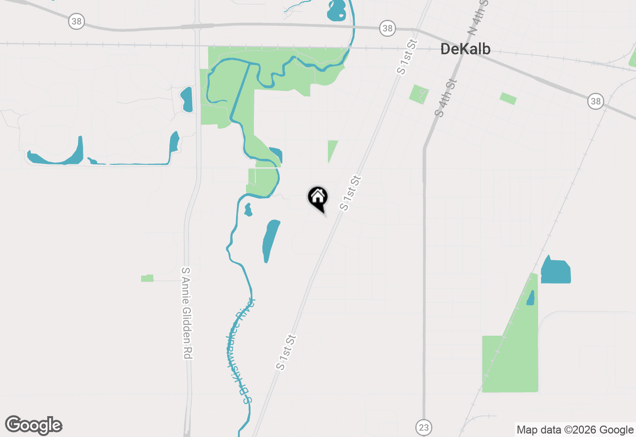 Map of 205 W Milner Avenue, Dekalb, IL 60115