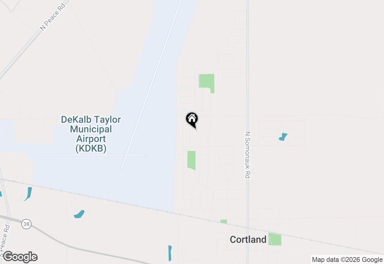 Map of 336 N Charles Street, Cortland, IL 60112