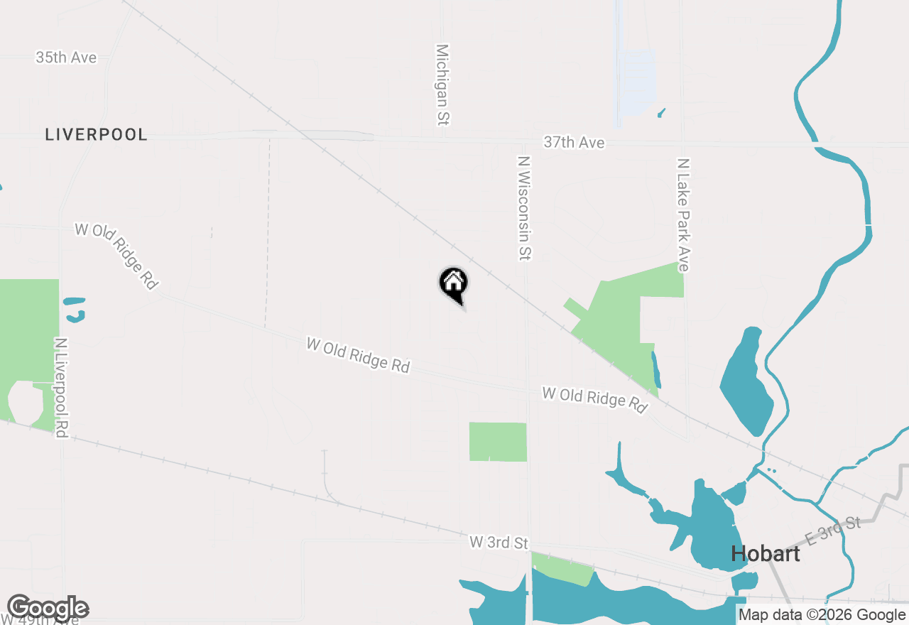 Map of 318 N Delaware Street, Hobart, IN 46342
