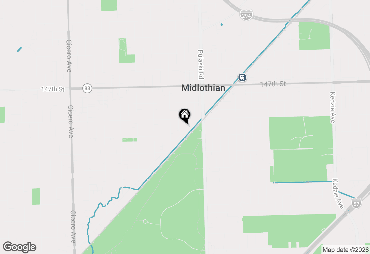 Map of 14944 Terrace Lane, Midlothian, IL 60445