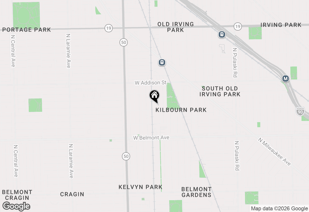 Map of 3415 N Kenton Avenue, Chicago, IL 60641
