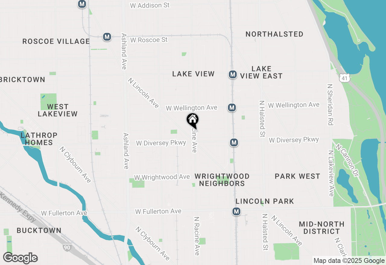 Map of 2832 N Racine Avenue #2E, Chicago, IL 60657