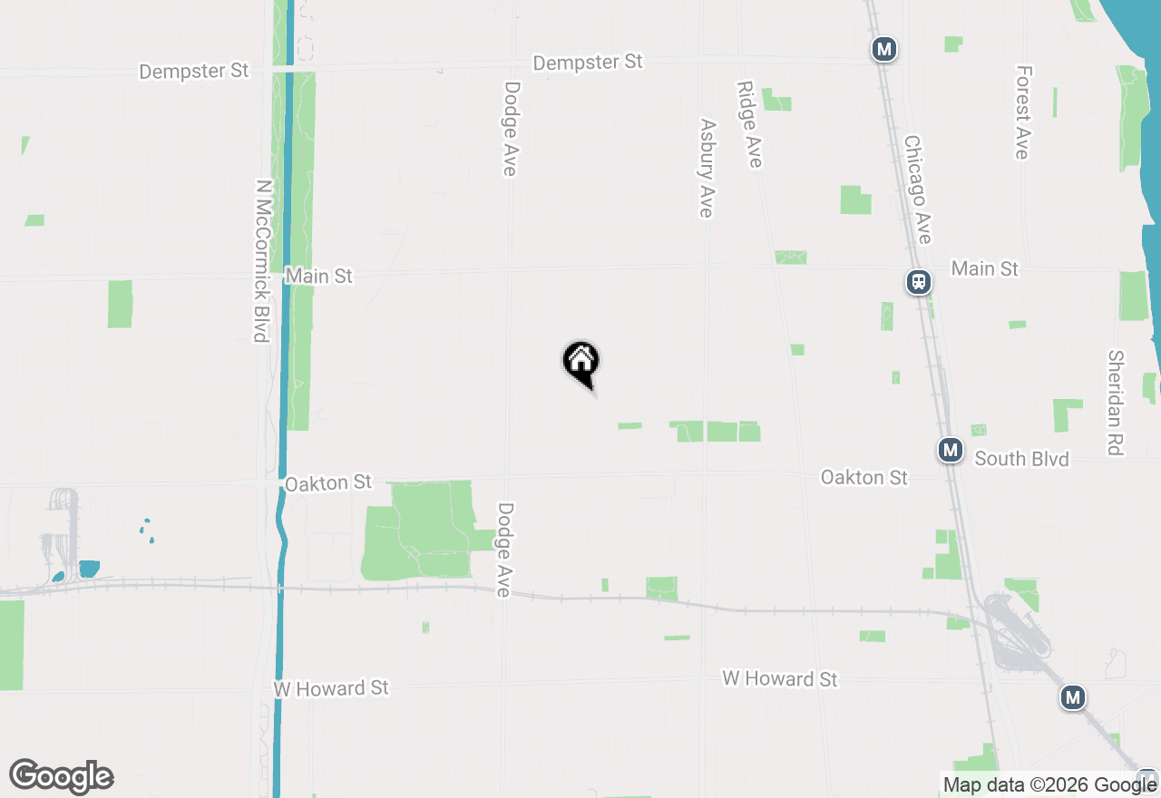 Map of 1621 Seward Street, Evanston, IL 60202