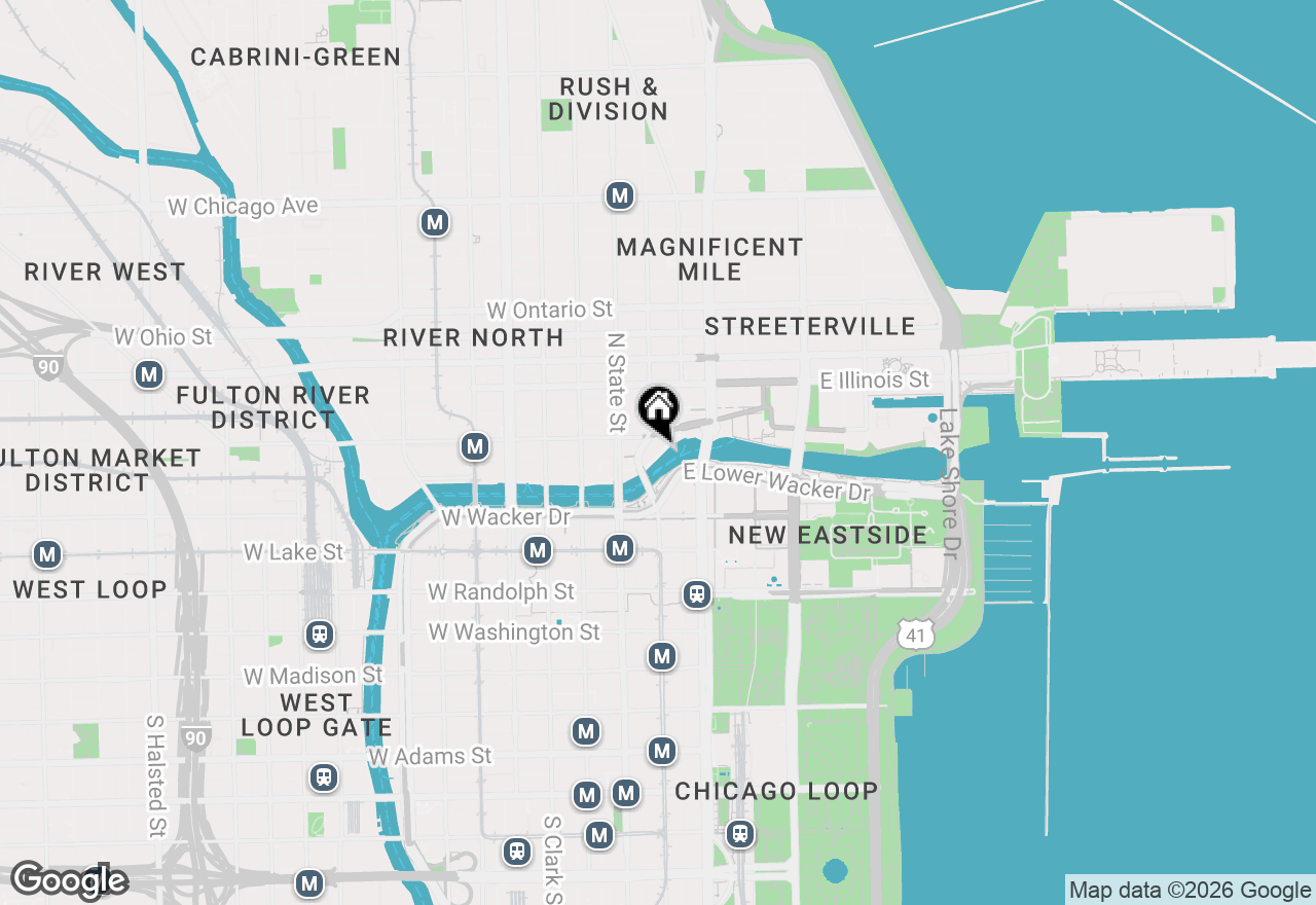 Map of (Address confidential), Chicago, Illinois 60611