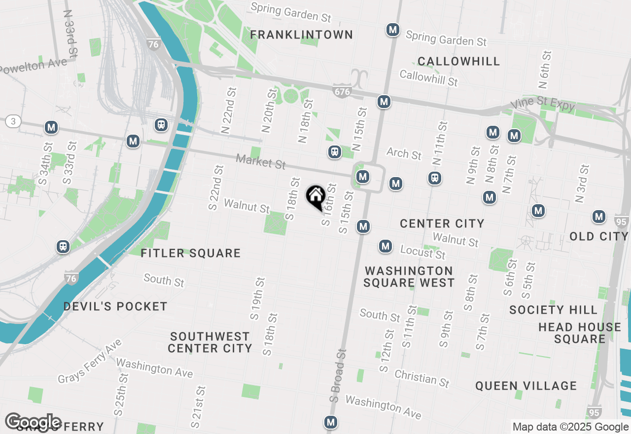 Map of 1616 Walnut Street #2B2BA, Philadelphia, PA 19103