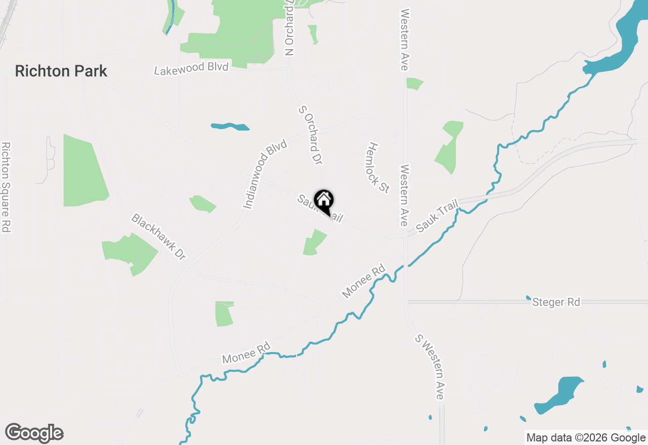 Map of 74 Marquette Street, Park Forest, IL 60466