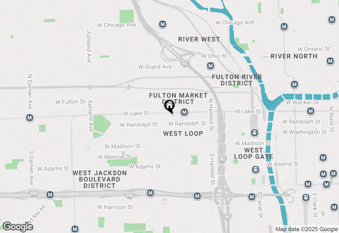 Map of 171 N Aberdeen Street #611, Chicago, IL 60607
