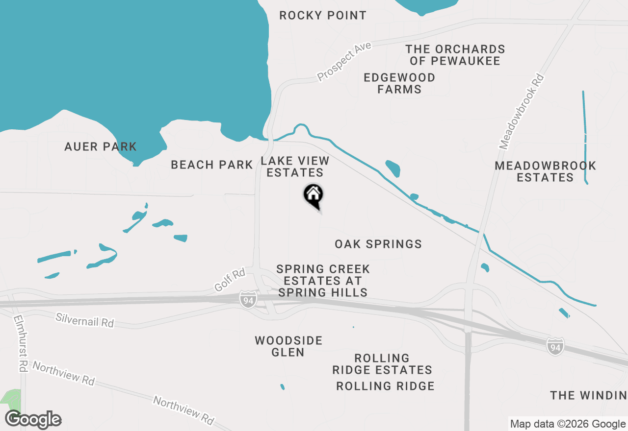 Map of W276N1875 Spring Creek Dr, Pewaukee, WI 53072