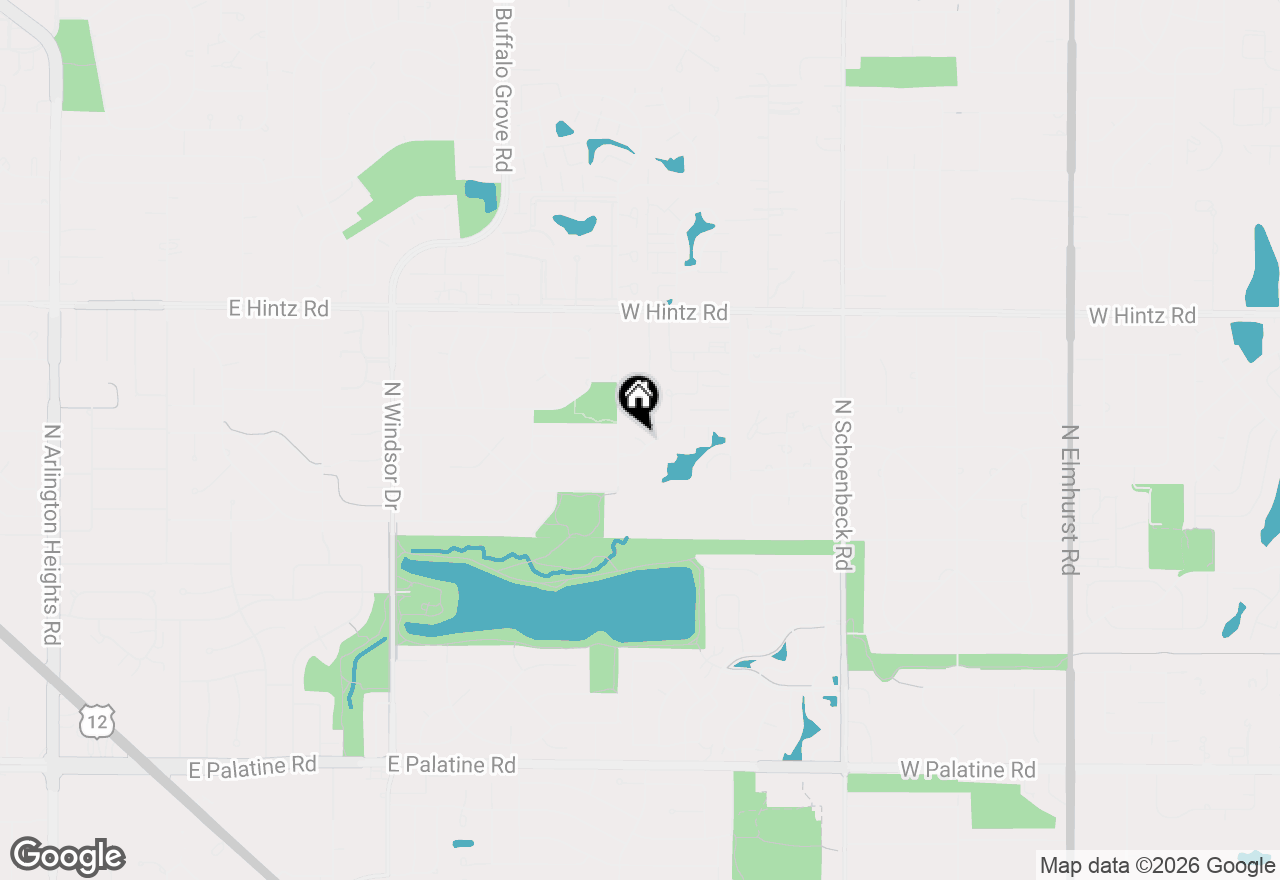 Map of 1038 Harbour Court #2A, Wheeling, IL 60090