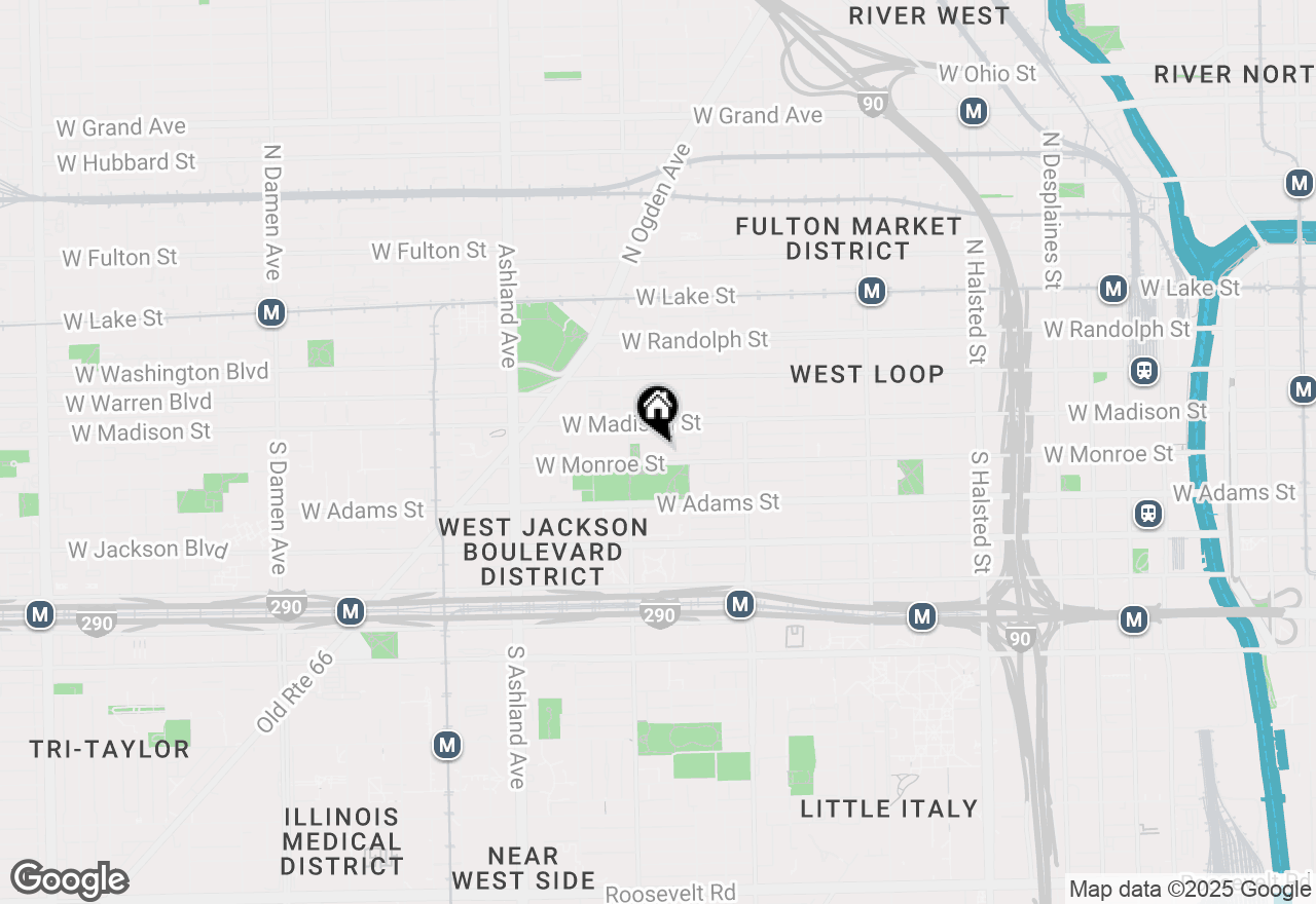 Map of 1330 W Monroe Street #409, Chicago, IL 60607